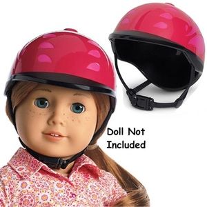 American Girl Saige Parade Riding Helmet Red Black Girl of Year 2013 18” Retired